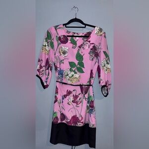 New York & Company Multicolor Floral Dress: size small